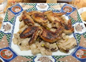 鶏手羽コンフィー＆白菜炒め煮